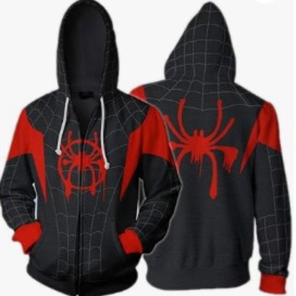 Spider-Man Miles Morales Cosplay Hoodie Jacket S (Can Fit M) - Picture 1 of 10